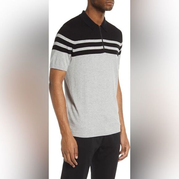 NEW Open Edit Men Front Zip Knit Polo Size XL - Picture 2 of 15